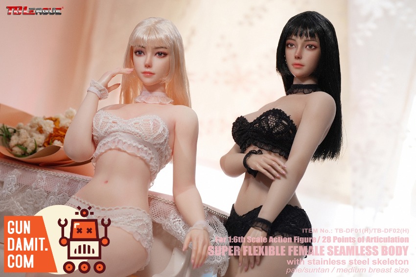 TBLeague TB-DD01H Female Body - side view TB-DD01H TBLeague Female Body Pale Skin 1/6 - side view