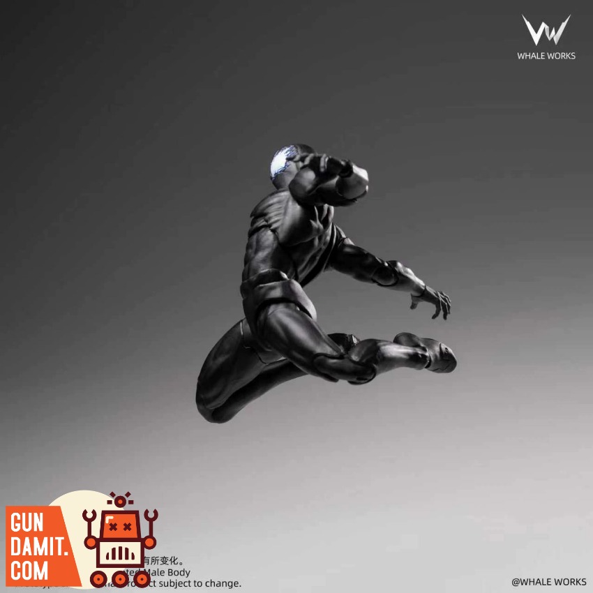 WW03E Male Body Black Skin - side view Whale Works WW03E Male Body Black Skin - side view