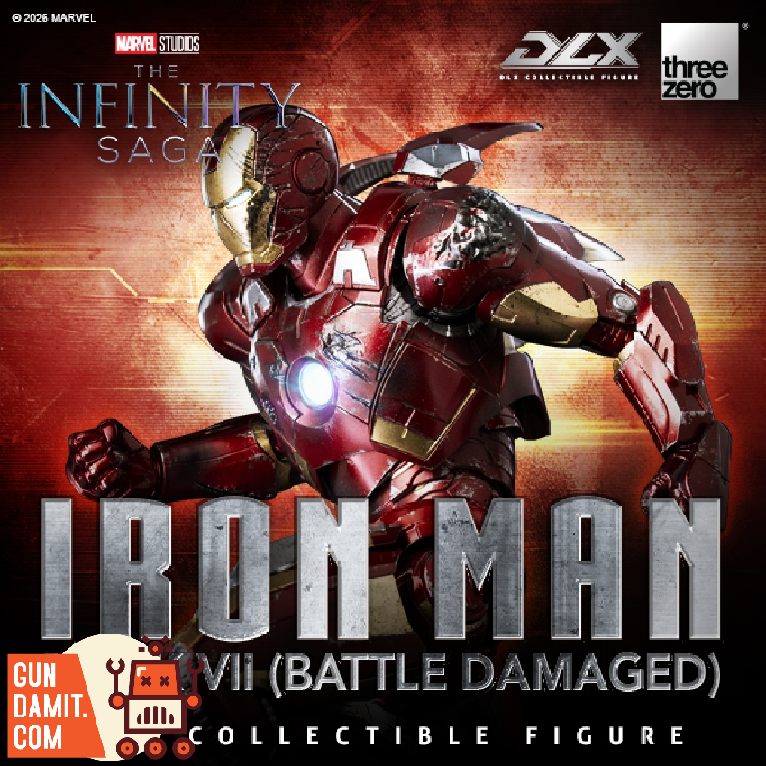 Threezero 3Z0969 DLX Iron Man Mark 7 Battle Damaged - pose 2 Threezero 3Z0969 DLX Iron Man Mark 7 Battle Damaged - pose 2