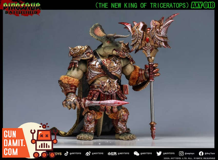 Axytoys Triceratops Deluxe - back view Axytoys AXY-018 New King Triceratops Deluxe - back view