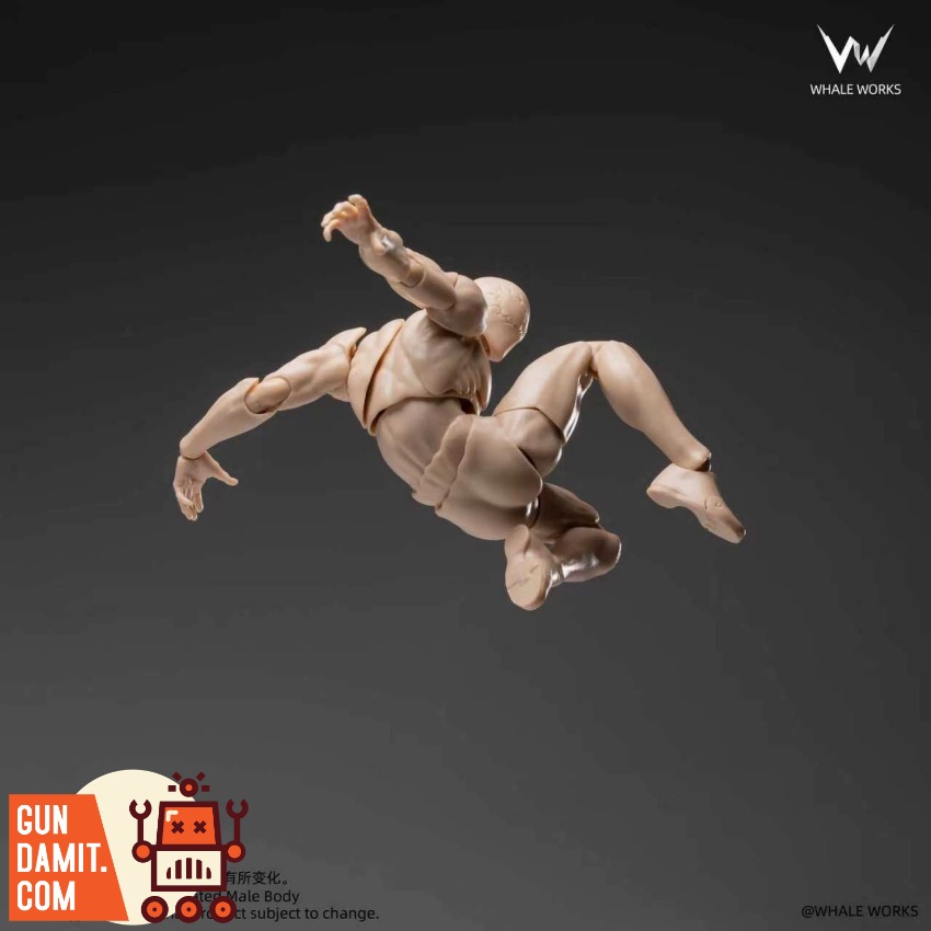 WW03A Male Body Fair Skin - back view Whale Works WW03A Male Body Fair Skin - back view