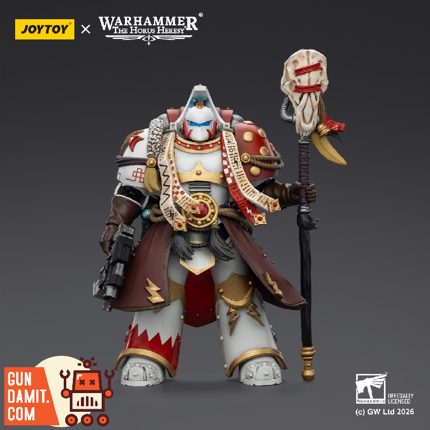 JoyToy Stormseer Consul Warhammer 40K - front view JT03585 JoyToy White Scars Stormseer Consul 1/18 - front view