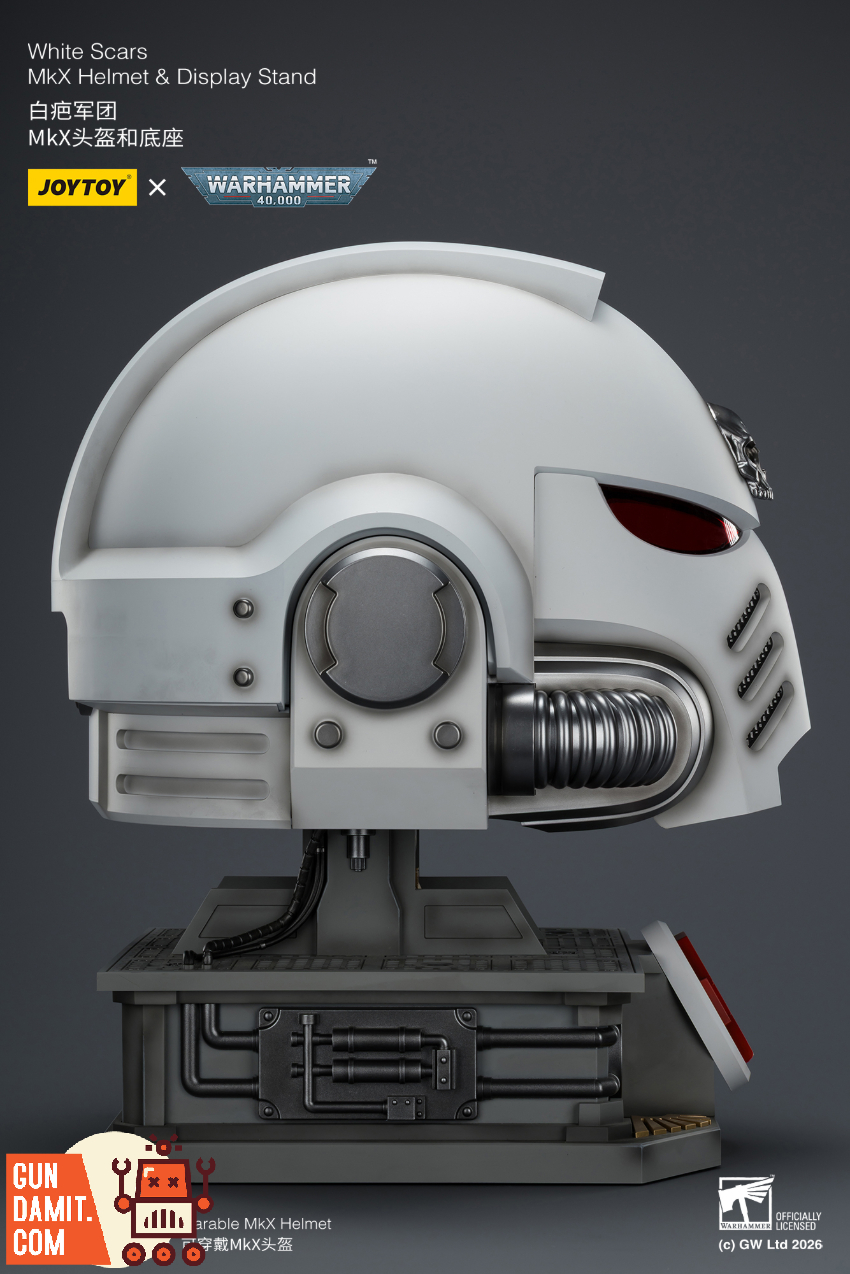JoyToy JT04087 1/1 Warhammer 40K White Scars MkX Helmet & Display Stand - View 17 JoyToy JT04087 1/1 Warhammer 40K White Scars MkX Helmet & Display Stand - View 17