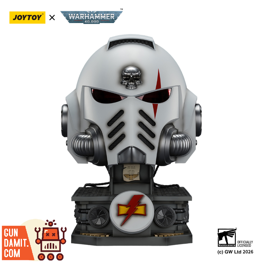 JoyToy JT04087 1/1 Warhammer 40K White Scars MkX Helmet & Display Stand - View 7 JoyToy JT04087 1/1 Warhammer 40K White Scars MkX Helmet & Display Stand - View 7