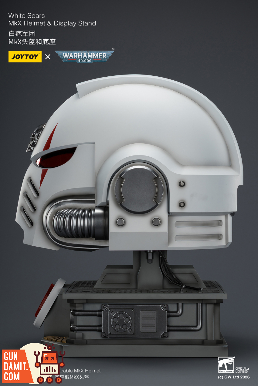 JoyToy JT04087 1/1 Warhammer 40K White Scars MkX Helmet & Display Stand - View 18 JoyToy JT04087 1/1 Warhammer 40K White Scars MkX Helmet & Display Stand - View 18
