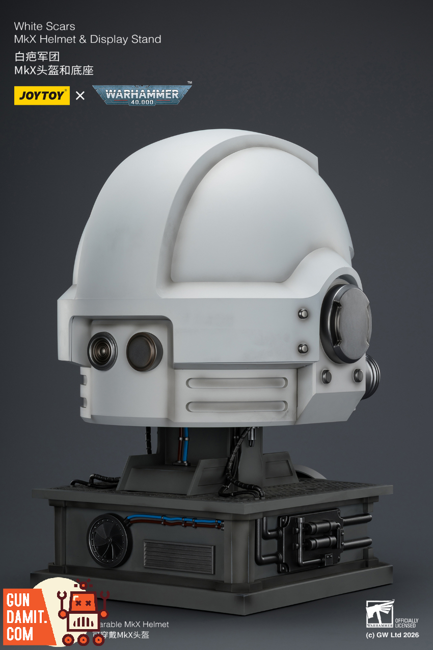 JoyToy JT04087 1/1 Warhammer 40K White Scars MkX Helmet & Display Stand - View 21 JoyToy JT04087 1/1 Warhammer 40K White Scars MkX Helmet & Display Stand - View 21