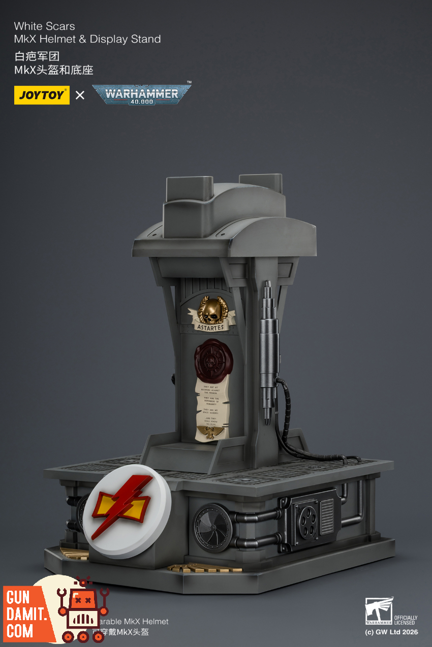 JoyToy JT04087 1/1 Warhammer 40K White Scars MkX Helmet & Display Stand - View 28 JoyToy JT04087 1/1 Warhammer 40K White Scars MkX Helmet & Display Stand - View 28