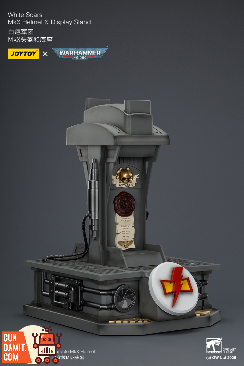 JoyToy JT04087 1/1 Warhammer 40K White Scars MkX Helmet & Display Stand - View 29 JoyToy JT04087 1/1 Warhammer 40K White Scars MkX Helmet & Display Stand - View 29