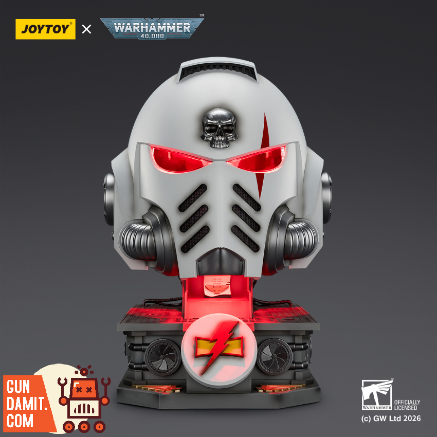 JoyToy JT04087 1/1 Warhammer 40K White Scars MkX Helmet & Display Stand - View 5 JoyToy JT04087 1/1 Warhammer 40K White Scars MkX Helmet & Display Stand - View 5