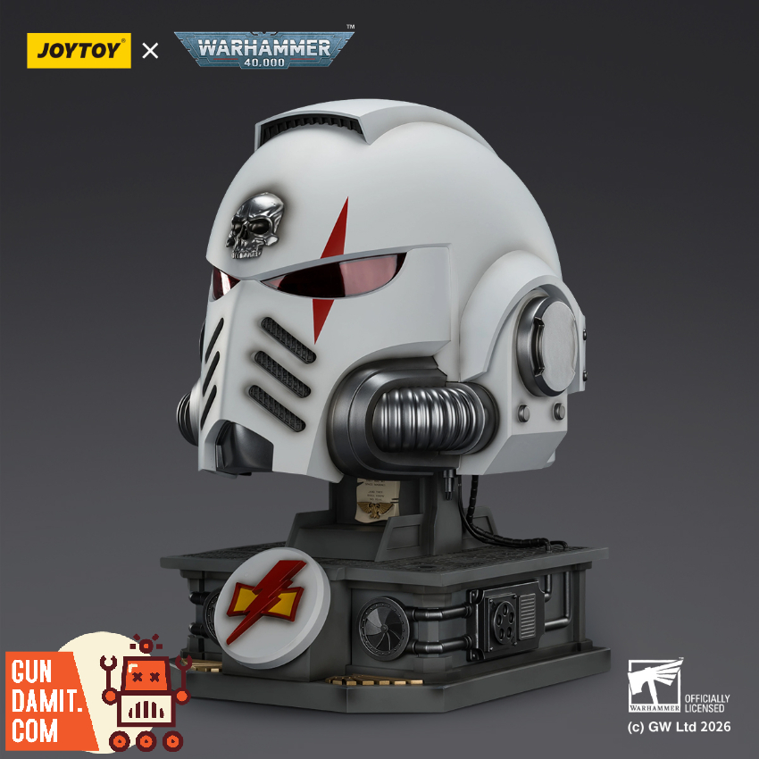 JoyToy JT04087 1/1 Warhammer 40K White Scars MkX Helmet & Display Stand - View 2 JoyToy JT04087 1/1 Warhammer 40K White Scars MkX Helmet & Display Stand - View 2