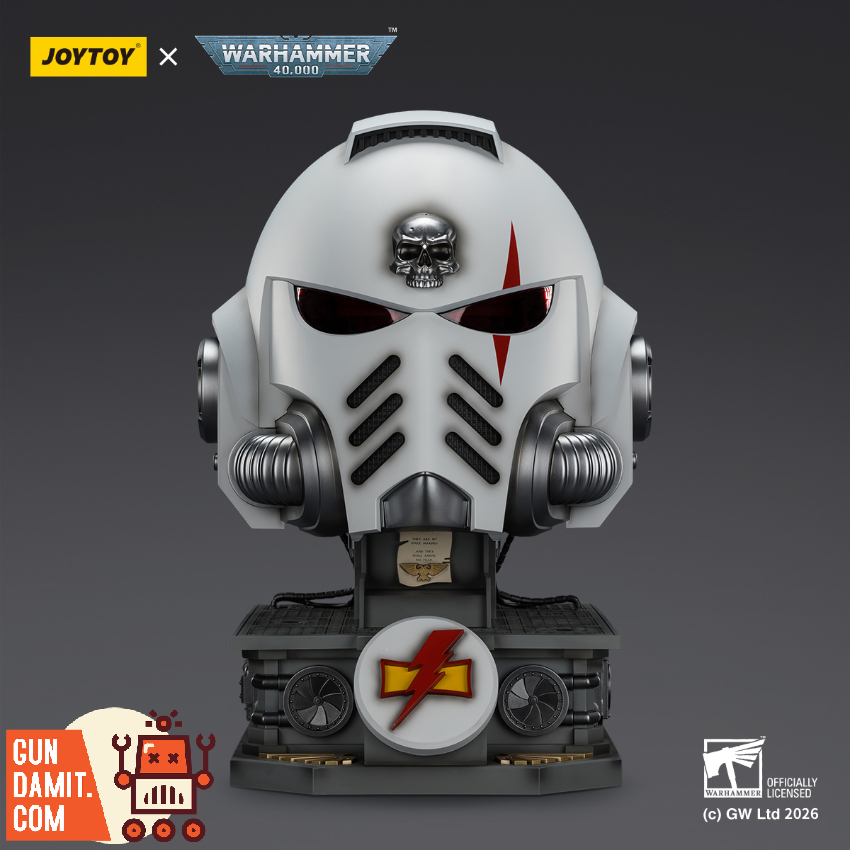JoyToy JT04087 1/1 Warhammer 40K White Scars MkX Helmet & Display Stand - View 1 JoyToy JT04087 1/1 Warhammer 40K White Scars MkX Helmet & Display Stand - View 1