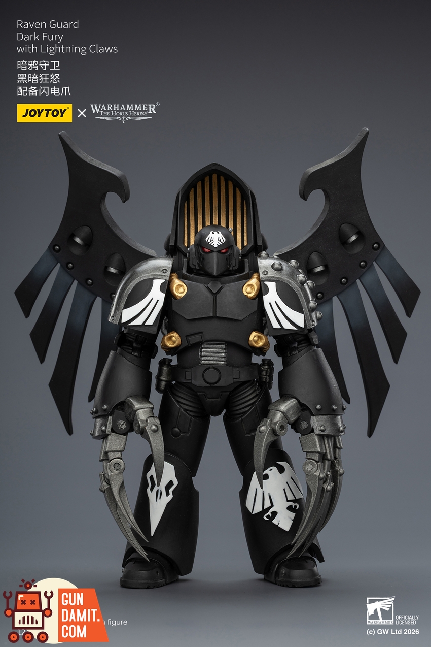 JoyToy JT04162 1/18 Warhammer The Horus Heresy Raven Guard Dark Fury with Lightning Claws - View 1 JoyToy JT04162 1/18 Warhammer The Horus Heresy Raven Guard Dark Fury with Lightning Claws - View 1