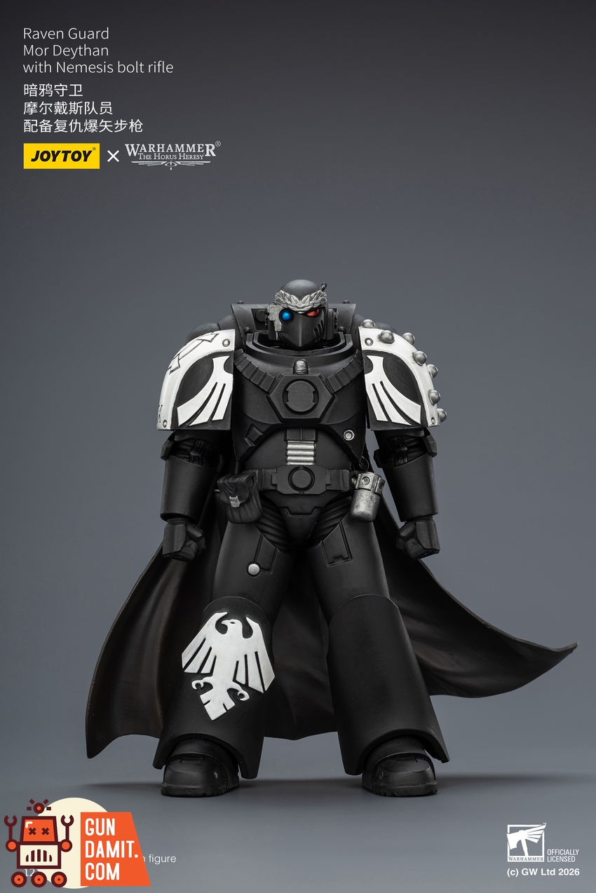 JoyToy JT03974 1/18 Warhammer The Horus Heresy Raven Guard Mor Deythan with Nemesis bolt rifle - View 1 JoyToy JT03974 1/18 Warhammer The Horus Heresy Raven Guard Mor Deythan with Nemesis bolt rifle - View 1