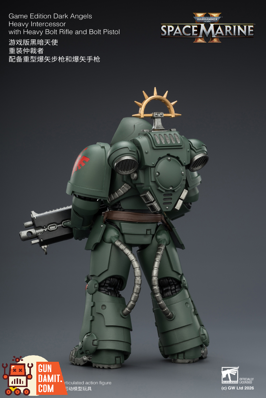 JoyToy JT03684 1/18 Warhammer 40K Game Edition Dark Angels Heavy Intercessor with Heavy Bolt Rifle and Bolt Pistol - View 4 JoyToy JT03684 1/18 Warhammer 40K Game Edition Dark Angels Heavy Intercessor with Heavy Bolt Rifle and Bolt Pistol - View 4