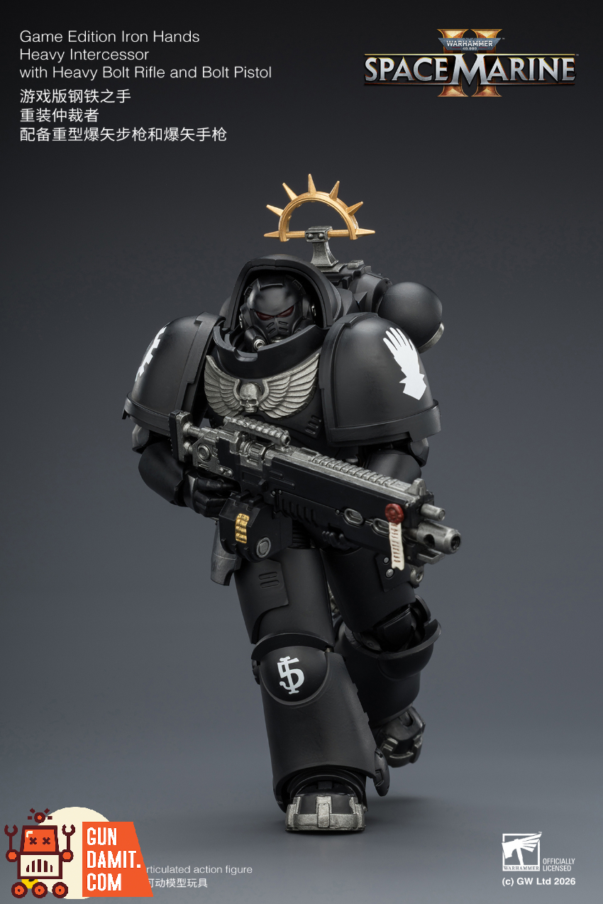 JoyToy JT03714 1/18 Warhammer 40K Game Edition Iron Hands Heavy Intercessor with Heavy Bolt Rifle and Bolt Pistol - View 5 JoyToy JT03714 1/18 Warhammer 40K Game Edition Iron Hands Heavy Intercessor with Heavy Bolt Rifle and Bolt Pistol - View 5