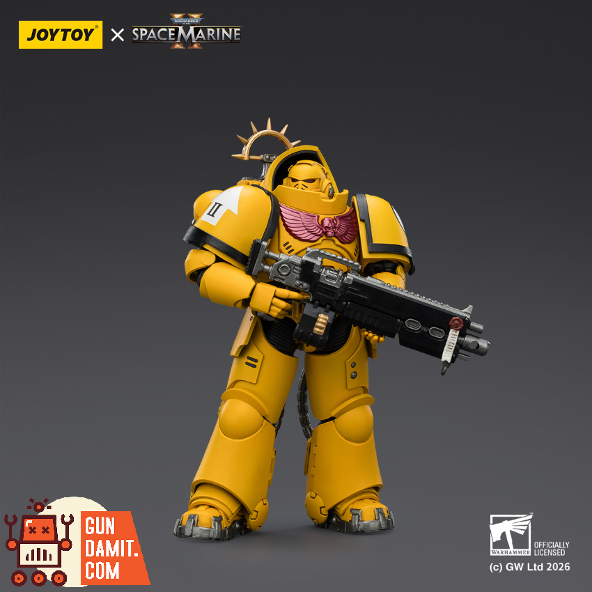 JoyToy JT03653 1/18 Warhammer 40K Game Edition Imperial Fists Heavy Intercessor with Heavy Bolt Rifle and Bolt Pistol - View 3 JoyToy JT03653 1/18 Warhammer 40K Game Edition Imperial Fists Heavy Intercessor with Heavy Bolt Rifle and Bolt Pistol - View 3