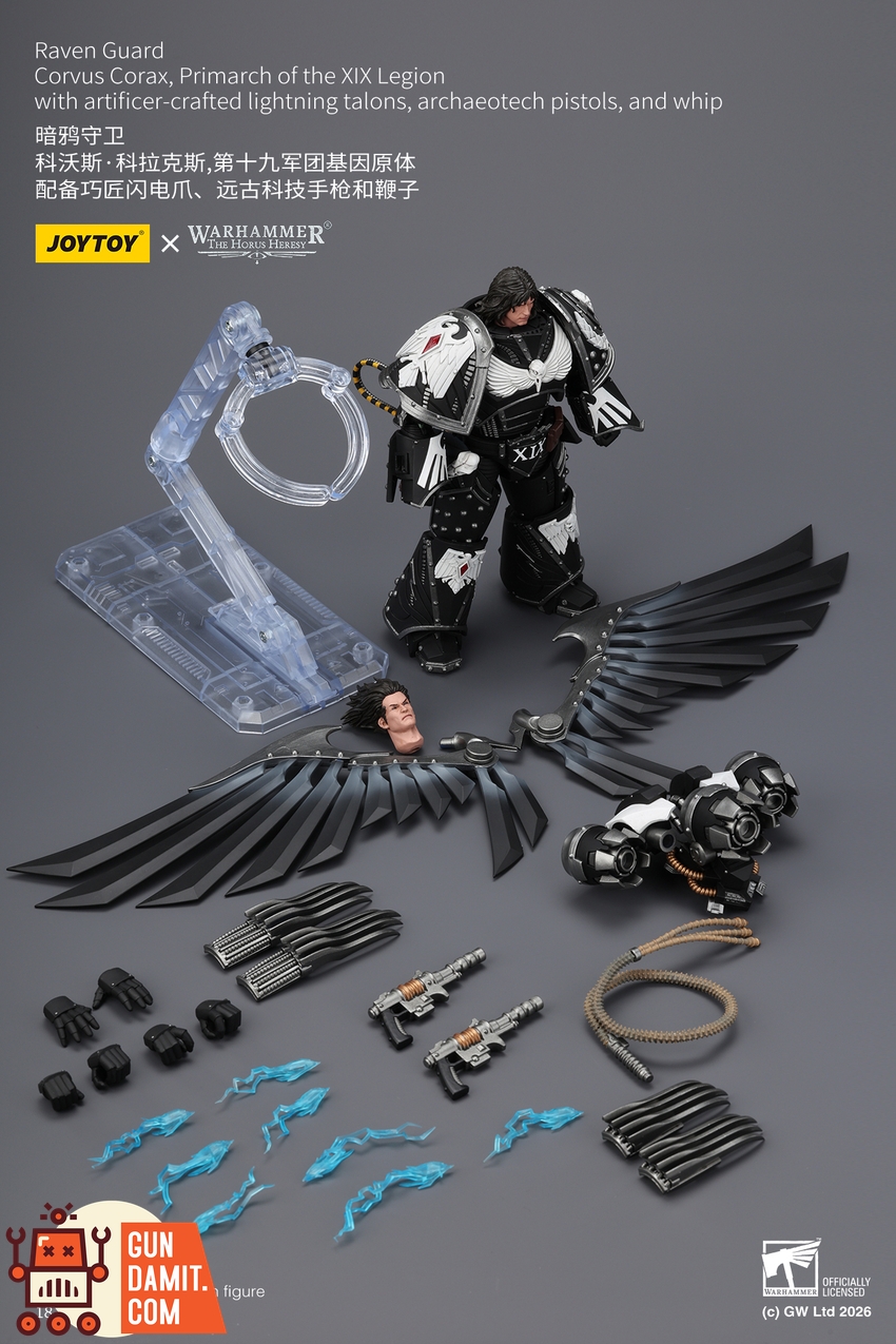 JoyToy JT04179 1/18 Warhammer The Horus Heresy Raven Guard Corvus Corax Primarch of the XIX Legion - View 15 JoyToy JT04179 1/18 Warhammer The Horus Heresy Raven Guard Corvus Corax Primarch of the XIX Legion - View 15