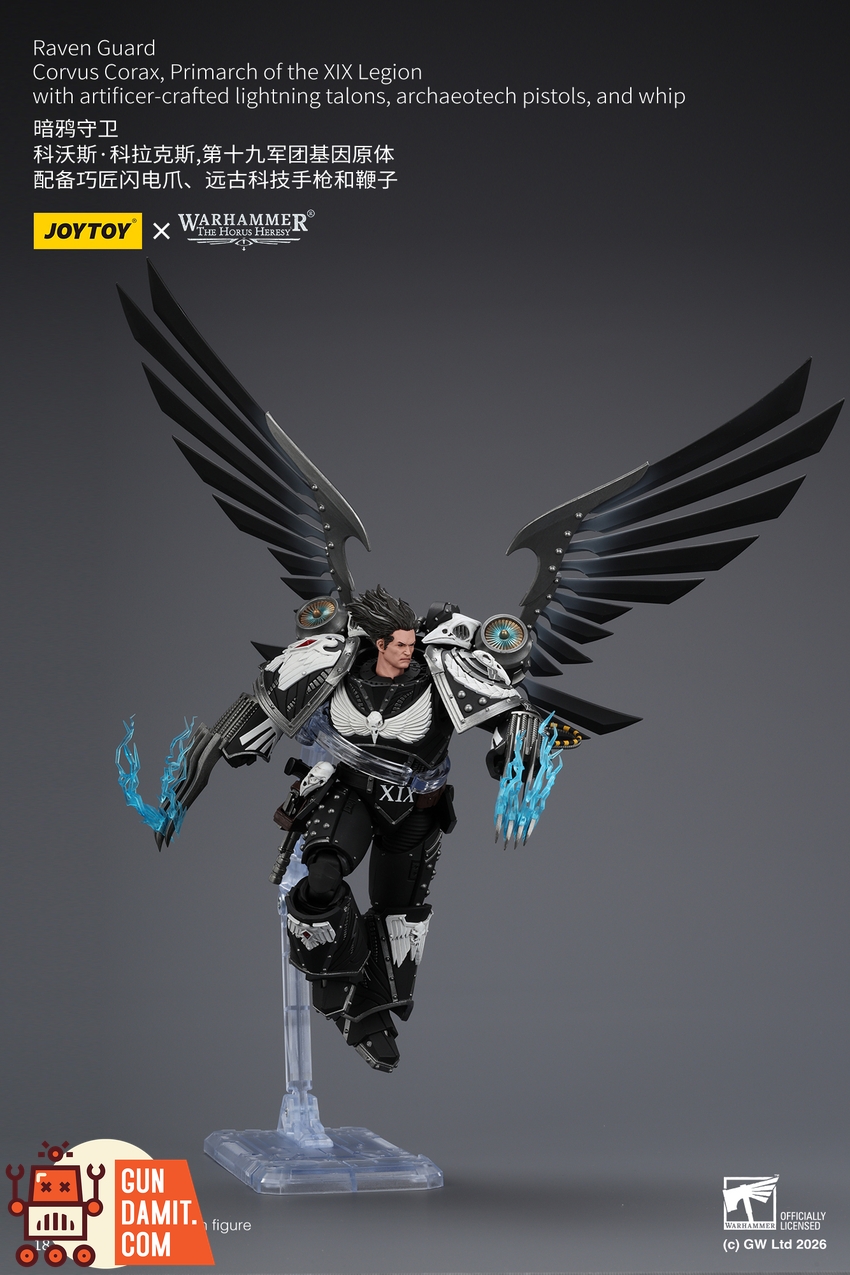 JoyToy JT04179 1/18 Warhammer The Horus Heresy Raven Guard Corvus Corax Primarch of the XIX Legion - View 14 JoyToy JT04179 1/18 Warhammer The Horus Heresy Raven Guard Corvus Corax Primarch of the XIX Legion - View 14