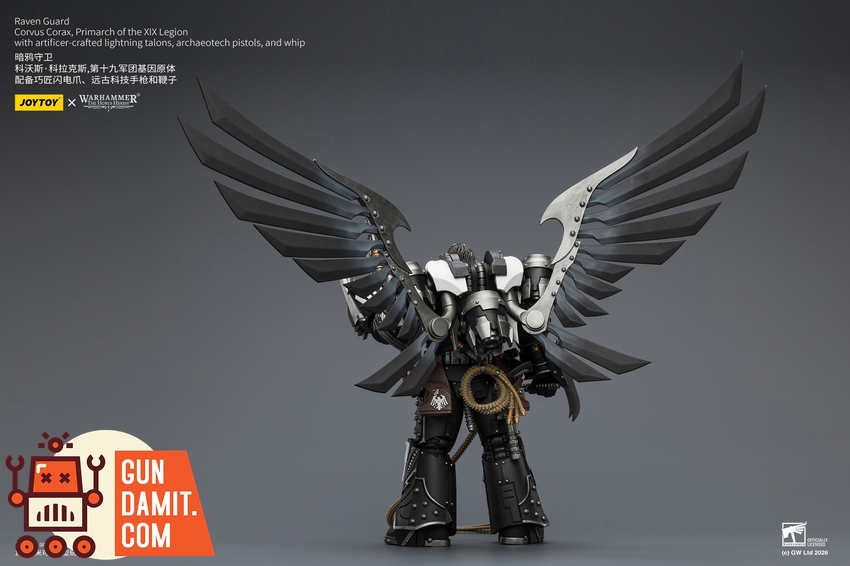 JoyToy JT04179 1/18 Warhammer The Horus Heresy Raven Guard Corvus Corax Primarch of the XIX Legion - View 4 JoyToy JT04179 1/18 Warhammer The Horus Heresy Raven Guard Corvus Corax Primarch of the XIX Legion - View 4