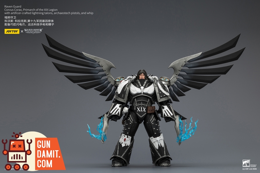 JoyToy JT04179 1/18 Warhammer The Horus Heresy Raven Guard Corvus Corax Primarch of the XIX Legion - View 2 JoyToy JT04179 1/18 Warhammer The Horus Heresy Raven Guard Corvus Corax Primarch of the XIX Legion - View 2