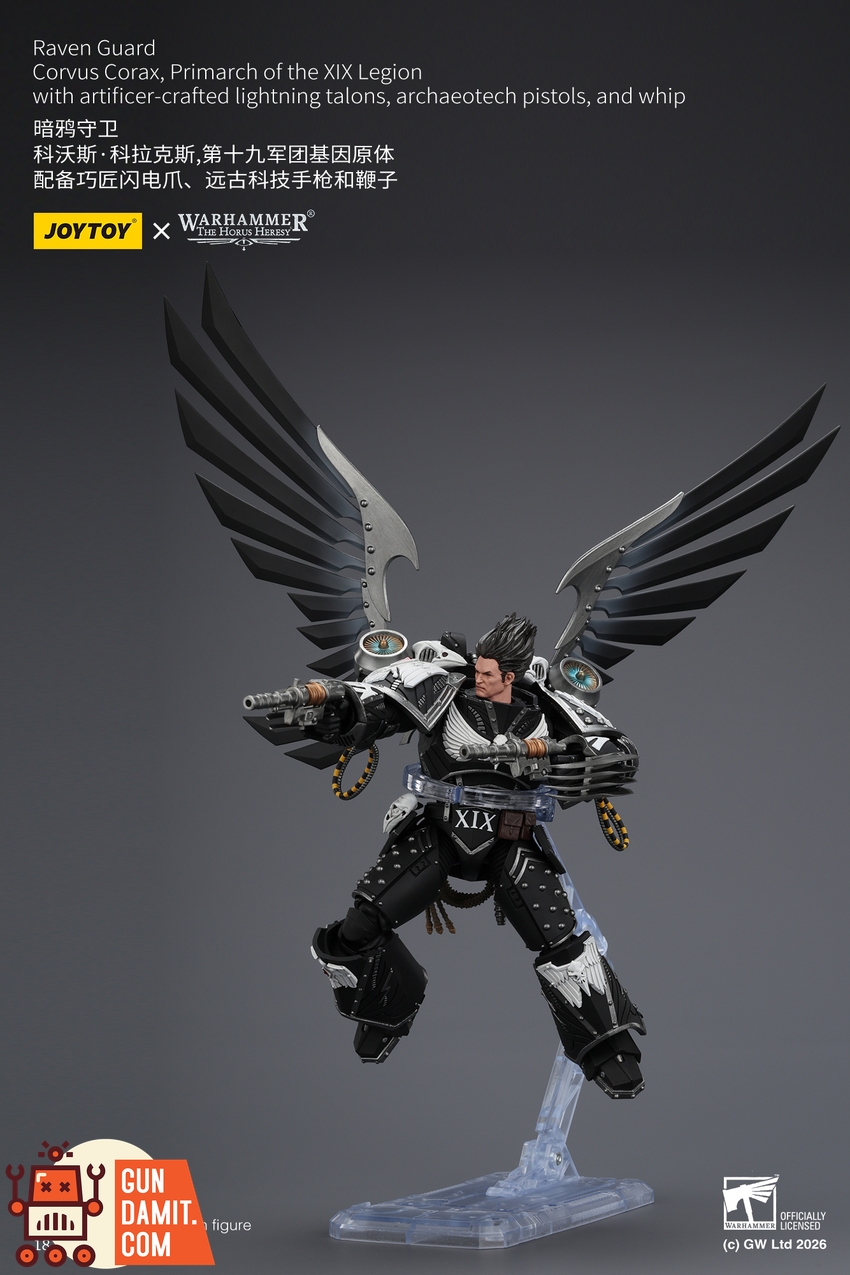 JoyToy JT04179 1/18 Warhammer The Horus Heresy Raven Guard Corvus Corax Primarch of the XIX Legion - View 12 JoyToy JT04179 1/18 Warhammer The Horus Heresy Raven Guard Corvus Corax Primarch of the XIX Legion - View 12