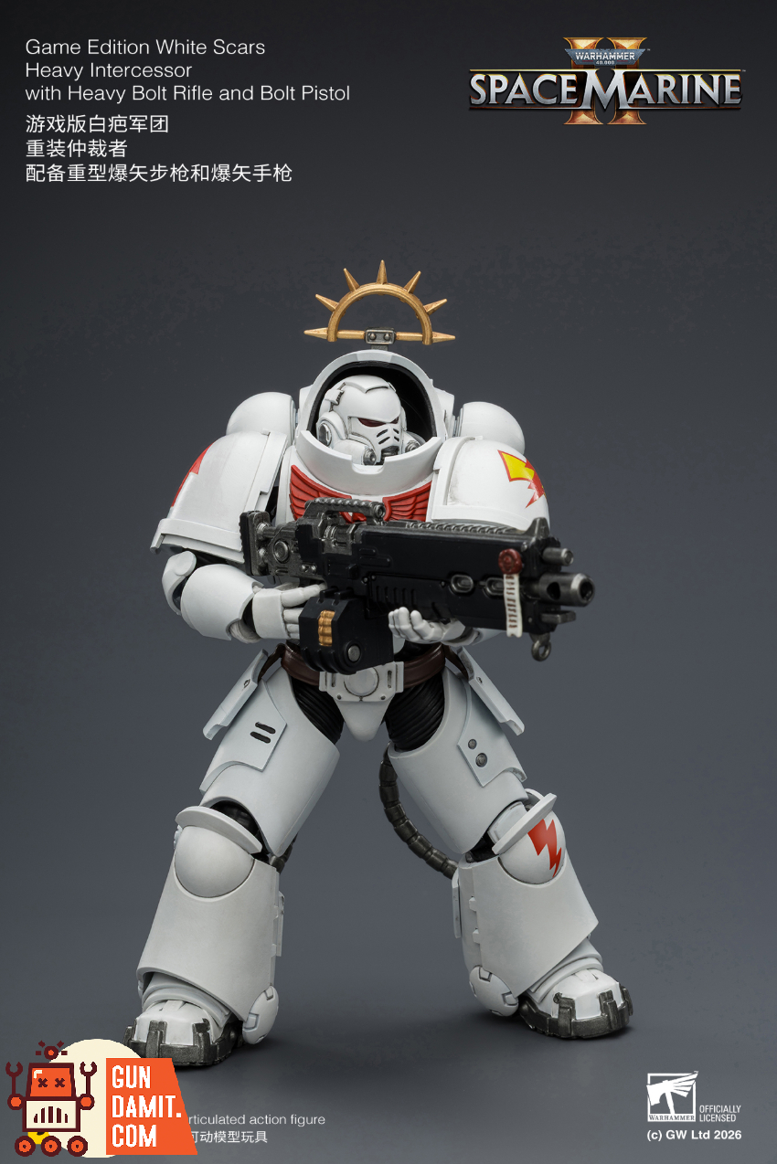 JoyToy JT03691 1/18 Warhammer 40K Game Edition White Scars Heavy Intercessor with Heavy Bolt Rifle and Bolt Pistol - View 5 JoyToy JT03691 1/18 Warhammer 40K Game Edition White Scars Heavy Intercessor with Heavy Bolt Rifle and Bolt Pistol - View 5