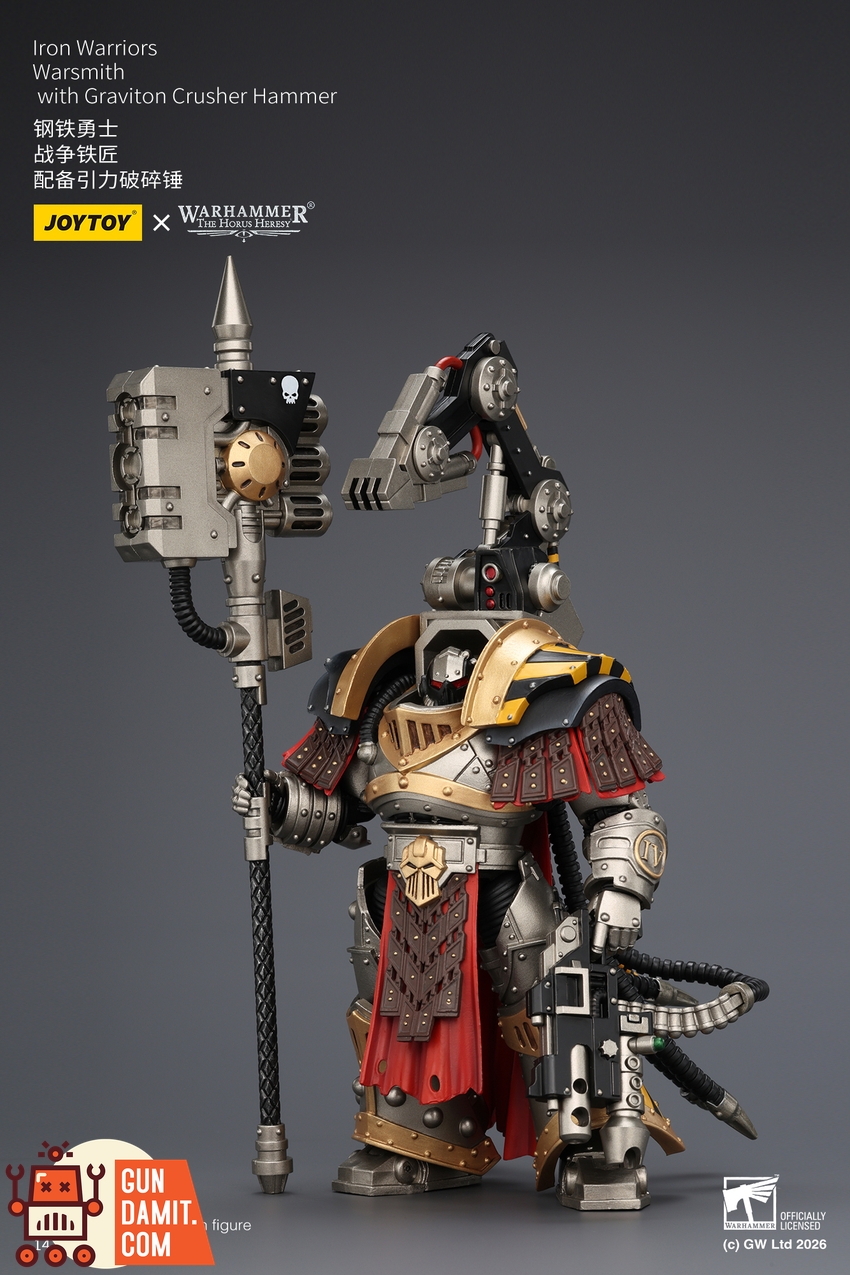 JoyToy JT04193 1/18 Warhammer The Horus Heresy Iron Warriors Warsmithwith Graviton Crusher Hammer - View 7 JoyToy JT04193 1/18 Warhammer The Horus Heresy Iron Warriors Warsmithwith Graviton Crusher Hammer - View 7