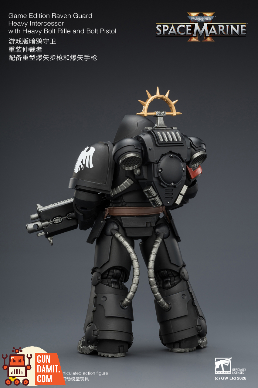 JoyToy JT03707 1/18 Warhammer 40K Game Edition Raven Guard Heavy Intercessor with Heavy Bolt Rifle and Bolt Pistol - View 4 JoyToy JT03707 1/18 Warhammer 40K Game Edition Raven Guard Heavy Intercessor with Heavy Bolt Rifle and Bolt Pistol - View 4