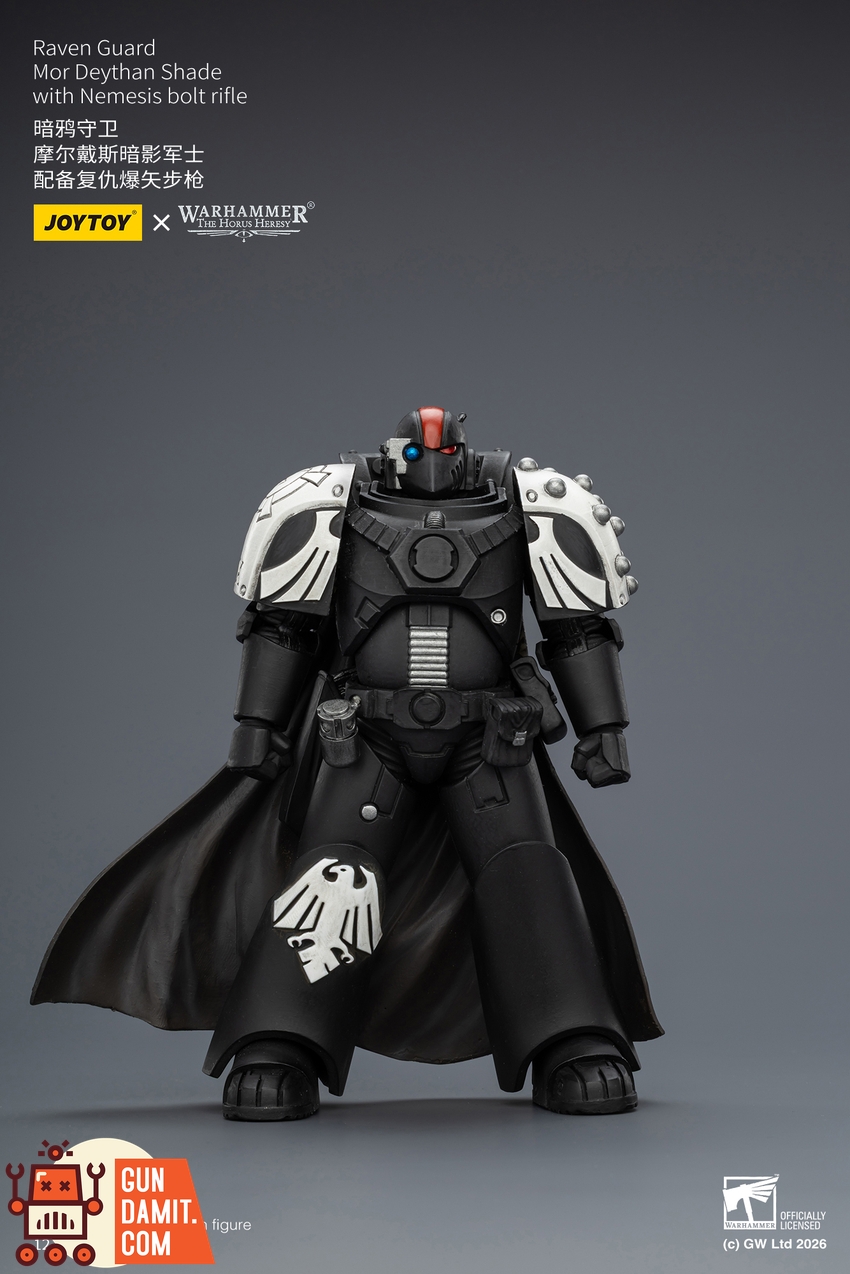 JoyToy JT03967 1/18 Warhammer The Horus Heresy Raven Guard Mor Deythan Shade with Nemesis bolt rifle - View 1 JoyToy JT03967 1/18 Warhammer The Horus Heresy Raven Guard Mor Deythan Shade with Nemesis bolt rifle - View 1