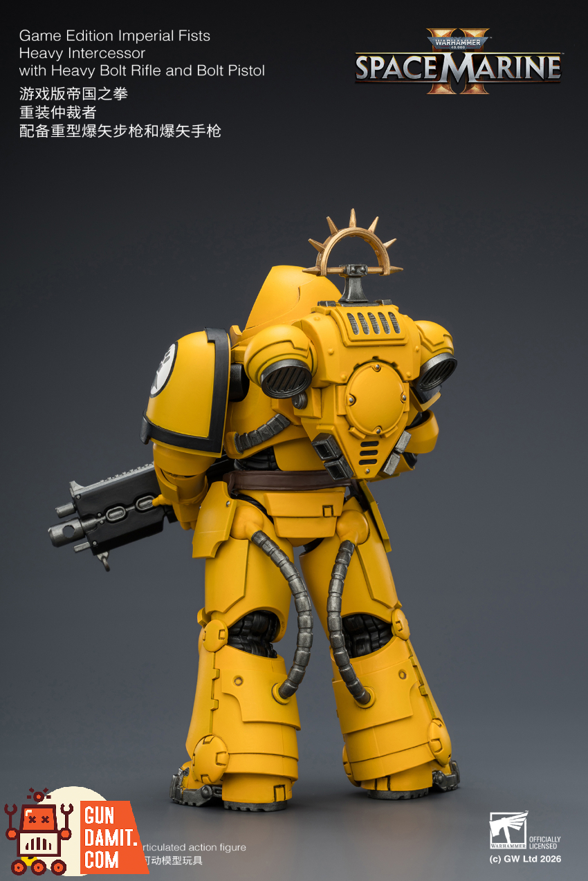 JoyToy JT03653 1/18 Warhammer 40K Game Edition Imperial Fists Heavy Intercessor with Heavy Bolt Rifle and Bolt Pistol - View 4 JoyToy JT03653 1/18 Warhammer 40K Game Edition Imperial Fists Heavy Intercessor with Heavy Bolt Rifle and Bolt Pistol - View 4