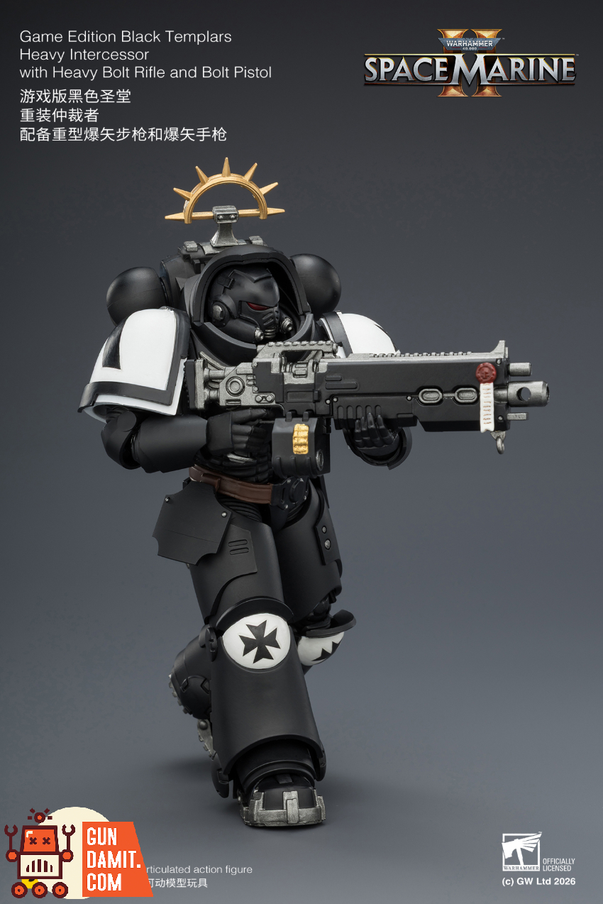 JoyToy JT03721 1/18 Warhammer 40K Game Edition Black Templars Heavy Intercessor with Heavy Bolt Rifle and Bolt Pistol - View 6 JoyToy JT03721 1/18 Warhammer 40K Game Edition Black Templars Heavy Intercessor with Heavy Bolt Rifle and Bolt Pistol - View 6
