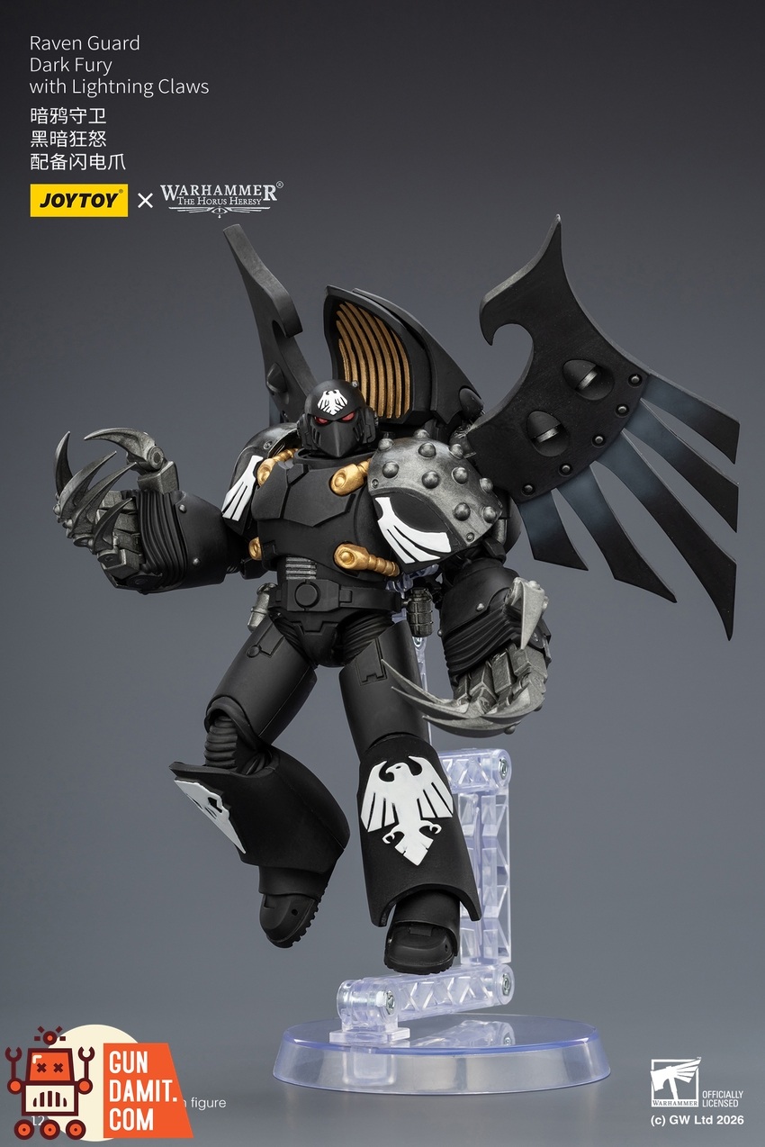 JoyToy JT04162 1/18 Warhammer The Horus Heresy Raven Guard Dark Fury with Lightning Claws - View 8 JoyToy JT04162 1/18 Warhammer The Horus Heresy Raven Guard Dark Fury with Lightning Claws - View 8