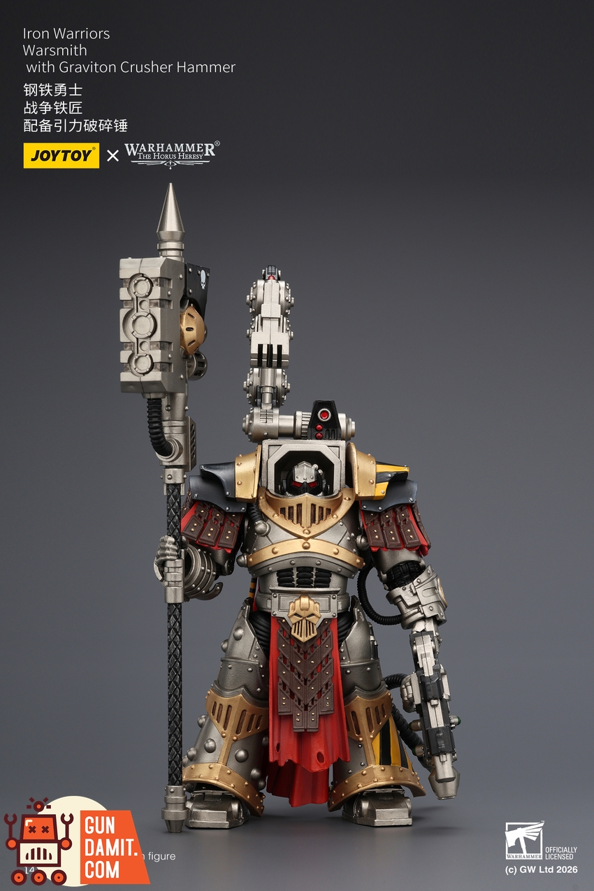 JoyToy JT04193 1/18 Warhammer The Horus Heresy Iron Warriors Warsmithwith Graviton Crusher Hammer - View 8 JoyToy JT04193 1/18 Warhammer The Horus Heresy Iron Warriors Warsmithwith Graviton Crusher Hammer - View 8