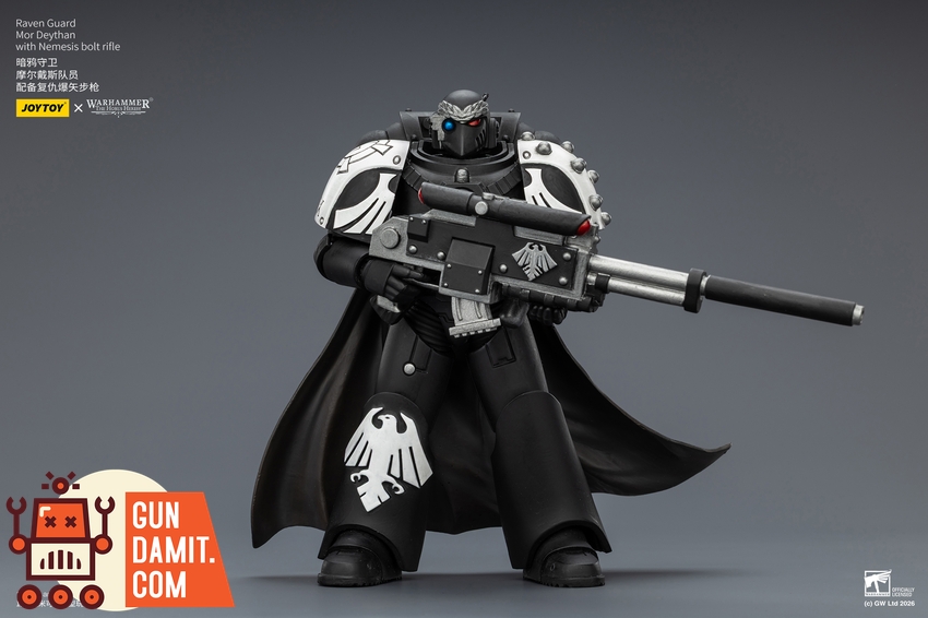 JoyToy JT03974 1/18 Warhammer The Horus Heresy Raven Guard Mor Deythan with Nemesis bolt rifle - View 2 JoyToy JT03974 1/18 Warhammer The Horus Heresy Raven Guard Mor Deythan with Nemesis bolt rifle - View 2
