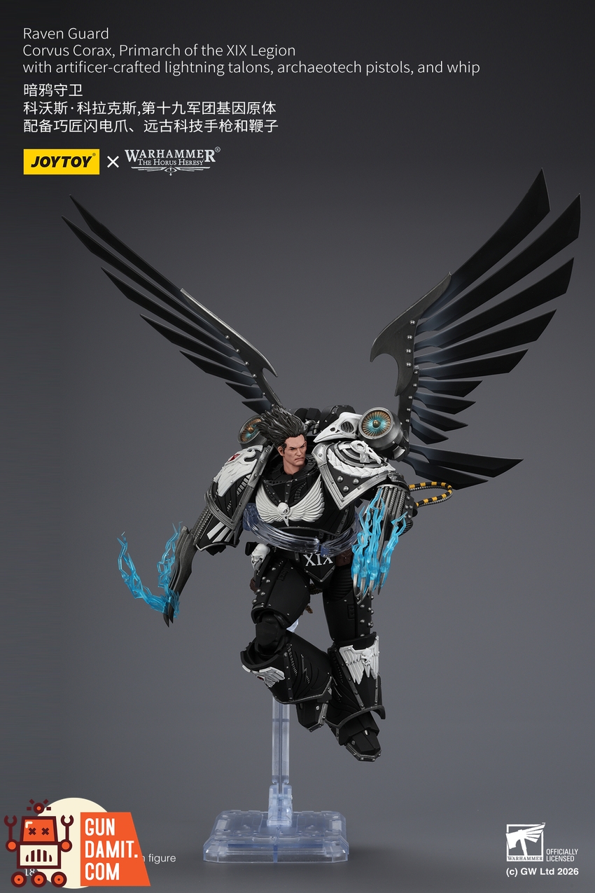 JoyToy JT04179 1/18 Warhammer The Horus Heresy Raven Guard Corvus Corax Primarch of the XIX Legion - View 13 JoyToy JT04179 1/18 Warhammer The Horus Heresy Raven Guard Corvus Corax Primarch of the XIX Legion - View 13