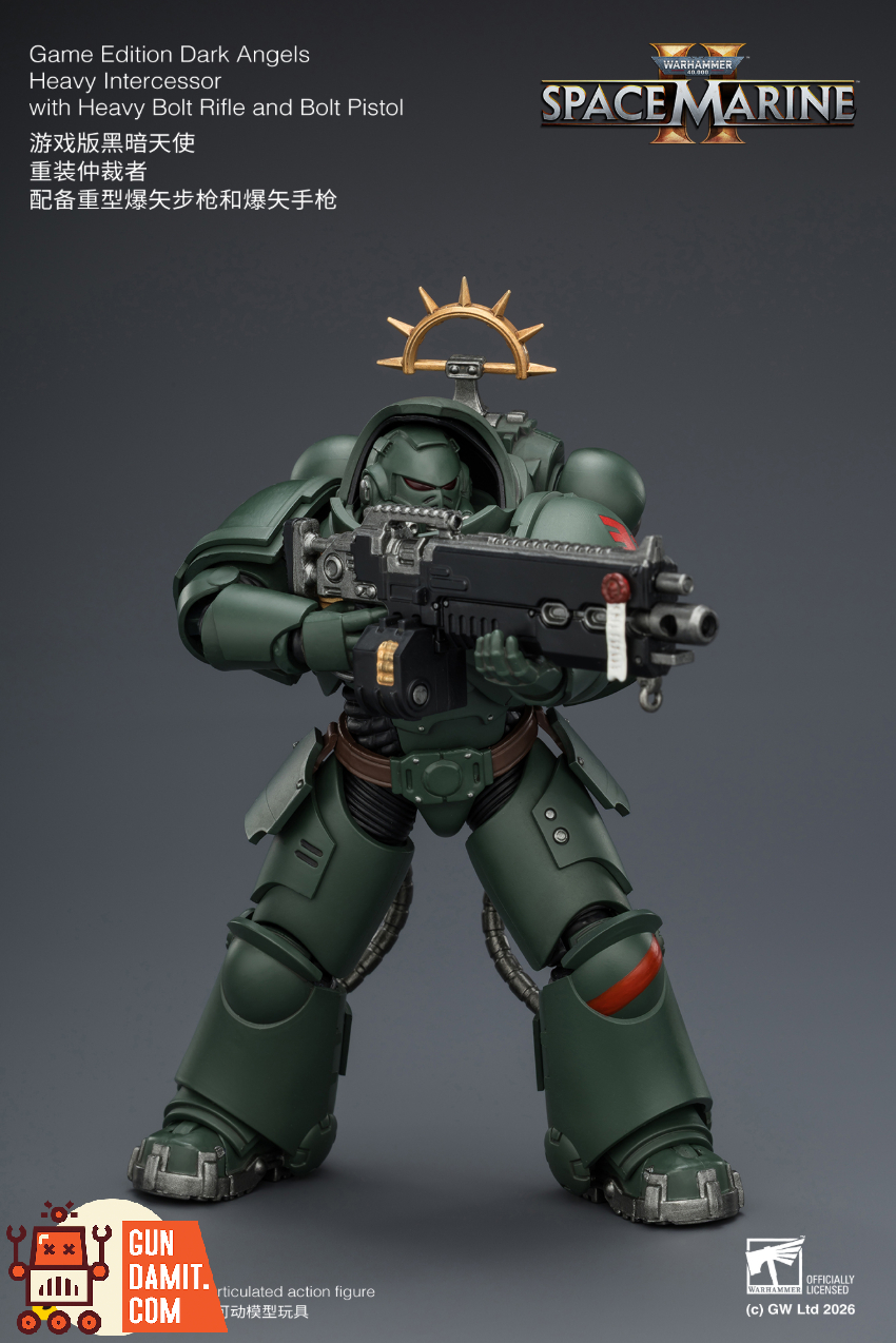 JoyToy JT03684 1/18 Warhammer 40K Game Edition Dark Angels Heavy Intercessor with Heavy Bolt Rifle and Bolt Pistol - View 8 JoyToy JT03684 1/18 Warhammer 40K Game Edition Dark Angels Heavy Intercessor with Heavy Bolt Rifle and Bolt Pistol - View 8