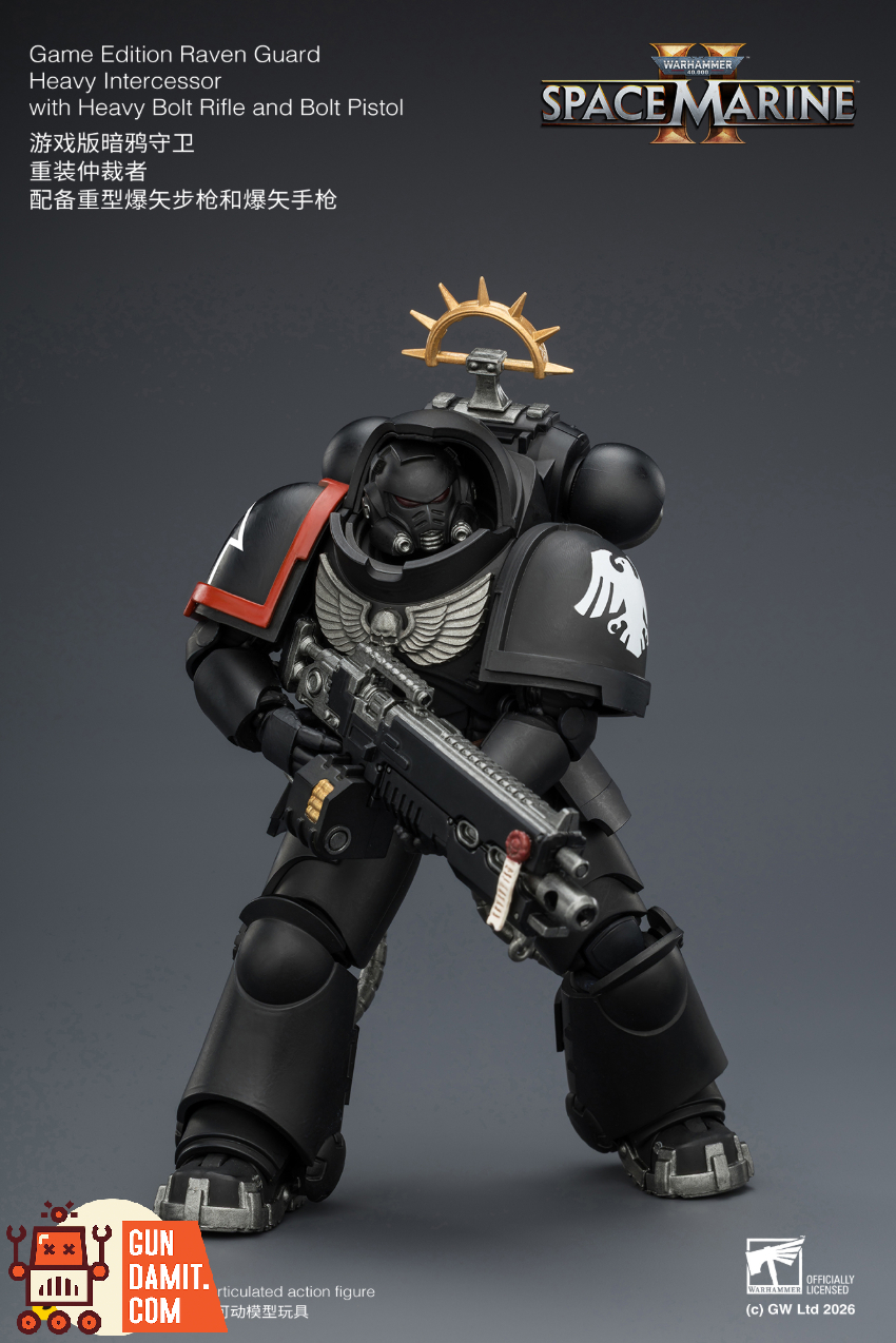 JoyToy JT03707 1/18 Warhammer 40K Game Edition Raven Guard Heavy Intercessor with Heavy Bolt Rifle and Bolt Pistol - View 5 JoyToy JT03707 1/18 Warhammer 40K Game Edition Raven Guard Heavy Intercessor with Heavy Bolt Rifle and Bolt Pistol - View 5