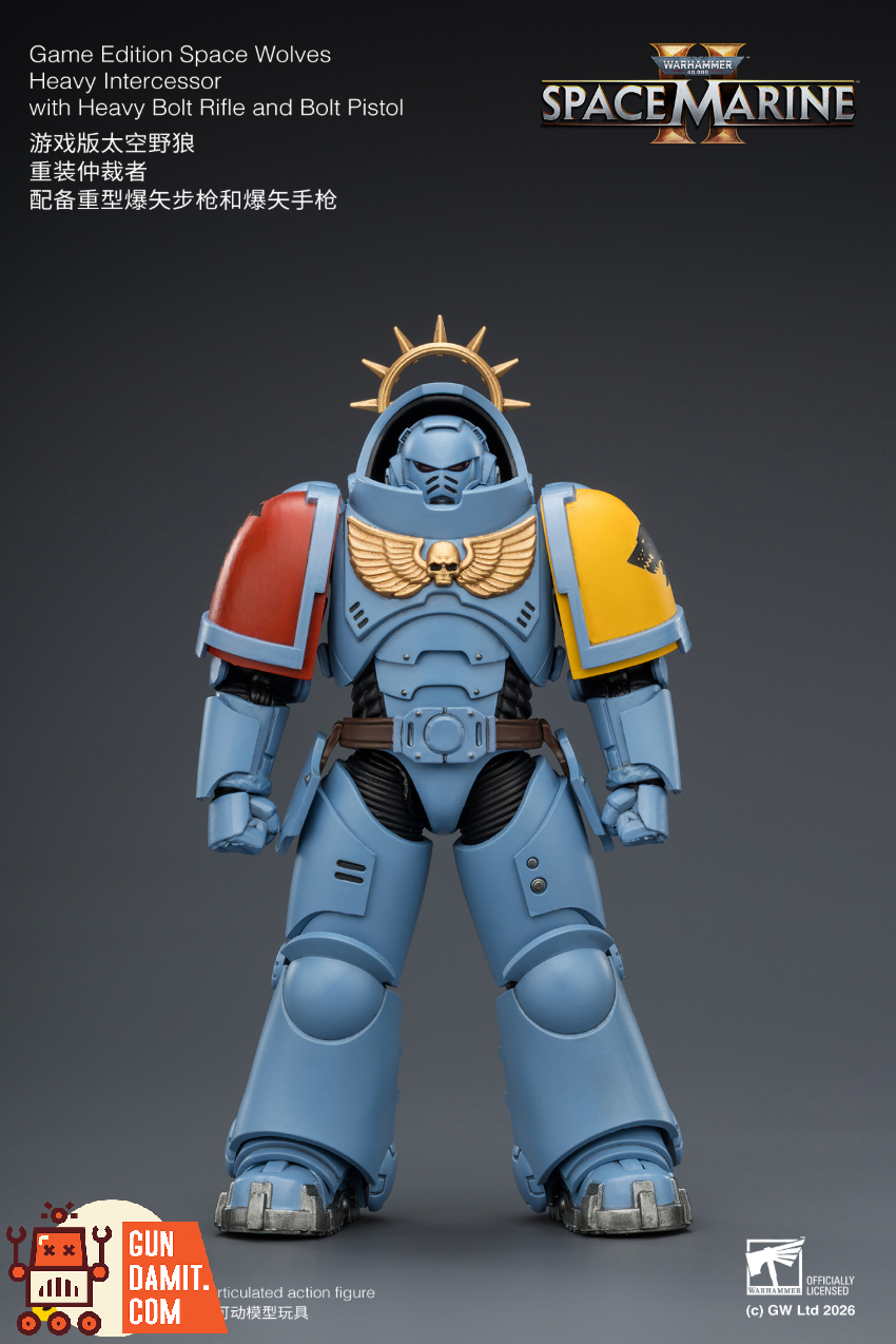 JoyToy JT03646 1/18 Warhammer 40K Game Edition Space Wolves Heavy Intercessor with Heavy Bolt Rifle and Bolt Pistol - View 1 JoyToy JT03646 1/18 Warhammer 40K Game Edition Space Wolves Heavy Intercessor with Heavy Bolt Rifle and Bolt Pistol - View 1