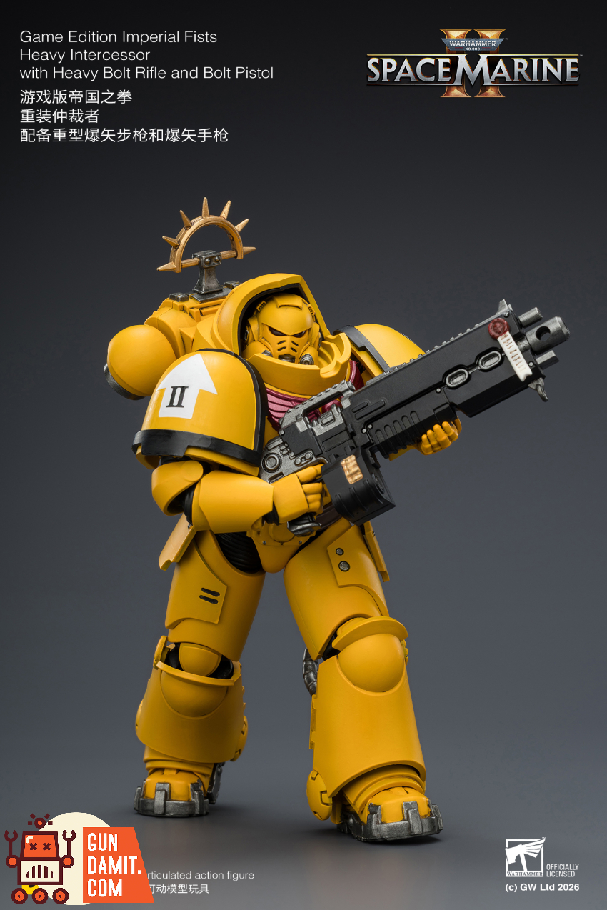 JoyToy JT03653 1/18 Warhammer 40K Game Edition Imperial Fists Heavy Intercessor with Heavy Bolt Rifle and Bolt Pistol - View 7 JoyToy JT03653 1/18 Warhammer 40K Game Edition Imperial Fists Heavy Intercessor with Heavy Bolt Rifle and Bolt Pistol - View 7