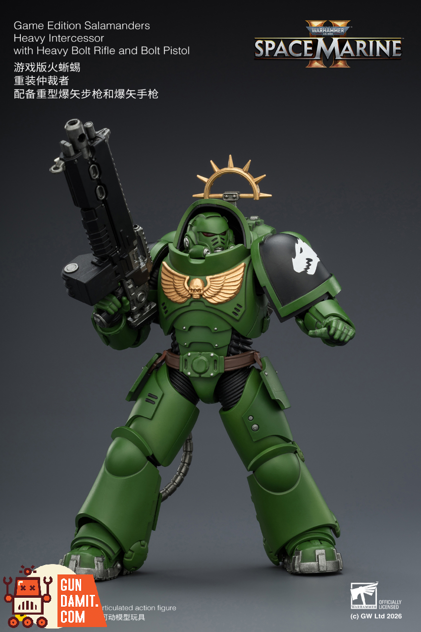 JoyToy JT03677 1/18 Warhammer 40K Game Edition Salamanders Heavy Intercessor with Heavy Bolt Rifle and Bolt Pistol - View 5 JoyToy JT03677 1/18 Warhammer 40K Game Edition Salamanders Heavy Intercessor with Heavy Bolt Rifle and Bolt Pistol - View 5