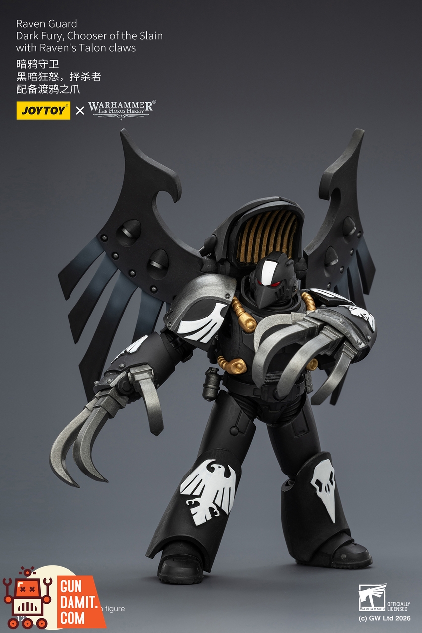JoyToy JT04155 1/18 Warhammer The Horus Heresy Raven Guard Dark Fury, Chooser of the Slain with Raven's Talon claws - View 5 JoyToy JT04155 1/18 Warhammer The Horus Heresy Raven Guard Dark Fury, Chooser of the Slain with Raven's Talon claws - View 5