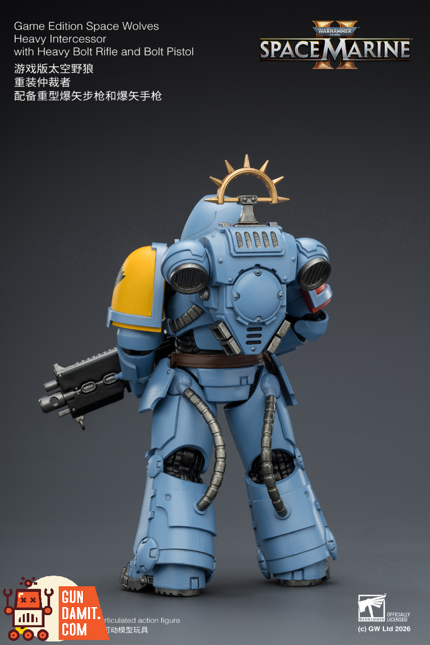 JoyToy JT03646 1/18 Warhammer 40K Game Edition Space Wolves Heavy Intercessor with Heavy Bolt Rifle and Bolt Pistol - View 4 JoyToy JT03646 1/18 Warhammer 40K Game Edition Space Wolves Heavy Intercessor with Heavy Bolt Rifle and Bolt Pistol - View 4