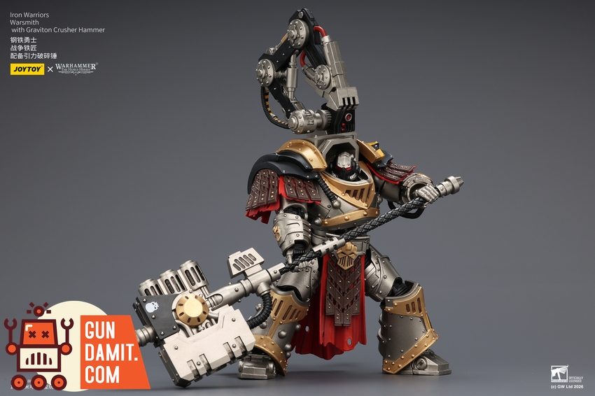 JoyToy JT04193 1/18 Warhammer The Horus Heresy Iron Warriors Warsmithwith Graviton Crusher Hammer - View 2 JoyToy JT04193 1/18 Warhammer The Horus Heresy Iron Warriors Warsmithwith Graviton Crusher Hammer - View 2