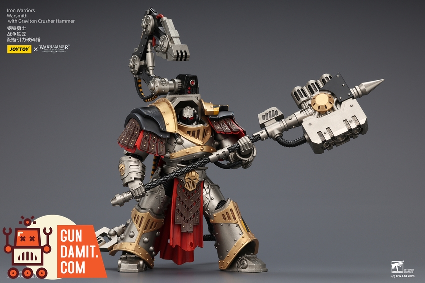 JoyToy JT04193 1/18 Warhammer The Horus Heresy Iron Warriors Warsmithwith Graviton Crusher Hammer - View 3 JoyToy JT04193 1/18 Warhammer The Horus Heresy Iron Warriors Warsmithwith Graviton Crusher Hammer - View 3