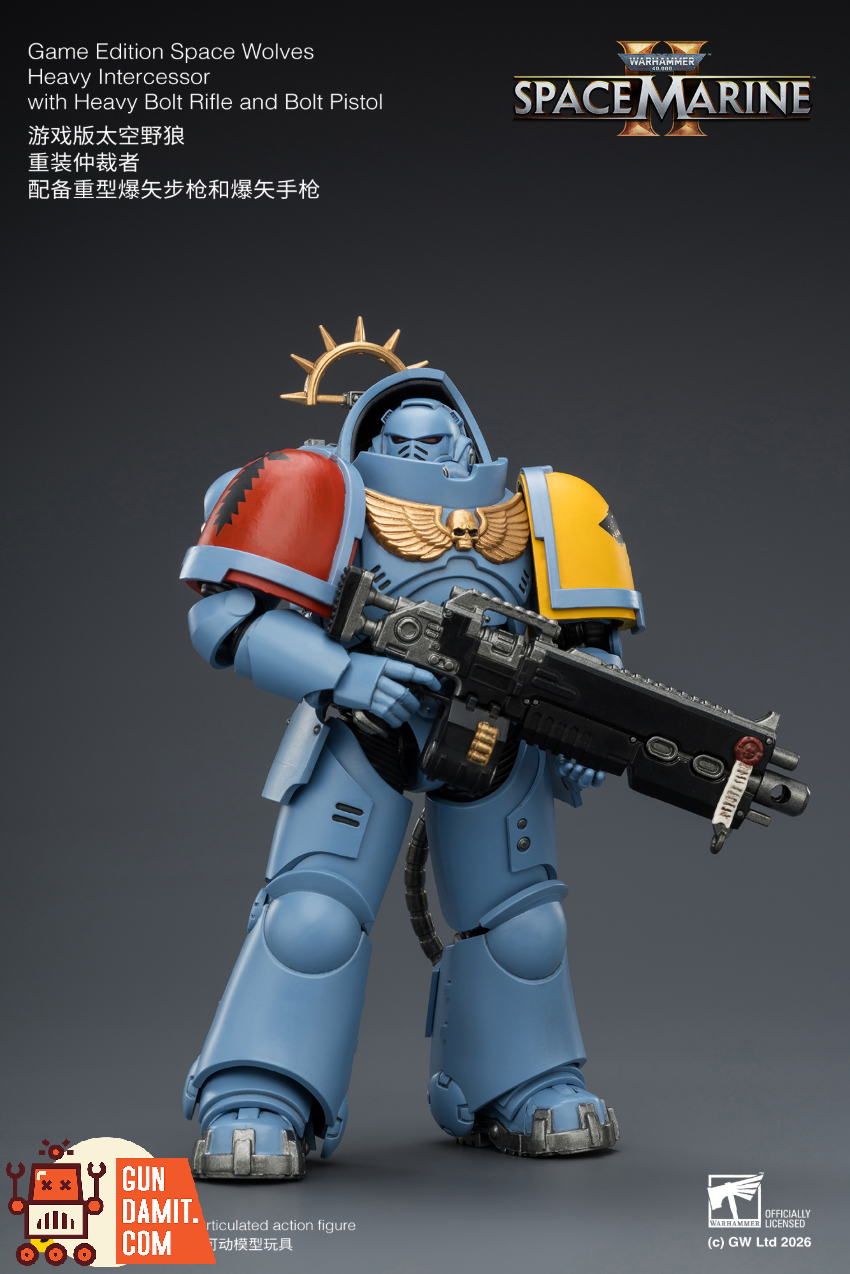 JoyToy JT03646 1/18 Warhammer 40K Game Edition Space Wolves Heavy Intercessor with Heavy Bolt Rifle and Bolt Pistol - View 3 JoyToy JT03646 1/18 Warhammer 40K Game Edition Space Wolves Heavy Intercessor with Heavy Bolt Rifle and Bolt Pistol - View 3