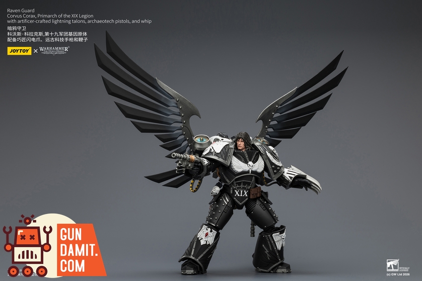 JoyToy JT04179 1/18 Warhammer The Horus Heresy Raven Guard Corvus Corax Primarch of the XIX Legion - View 7 JoyToy JT04179 1/18 Warhammer The Horus Heresy Raven Guard Corvus Corax Primarch of the XIX Legion - View 7