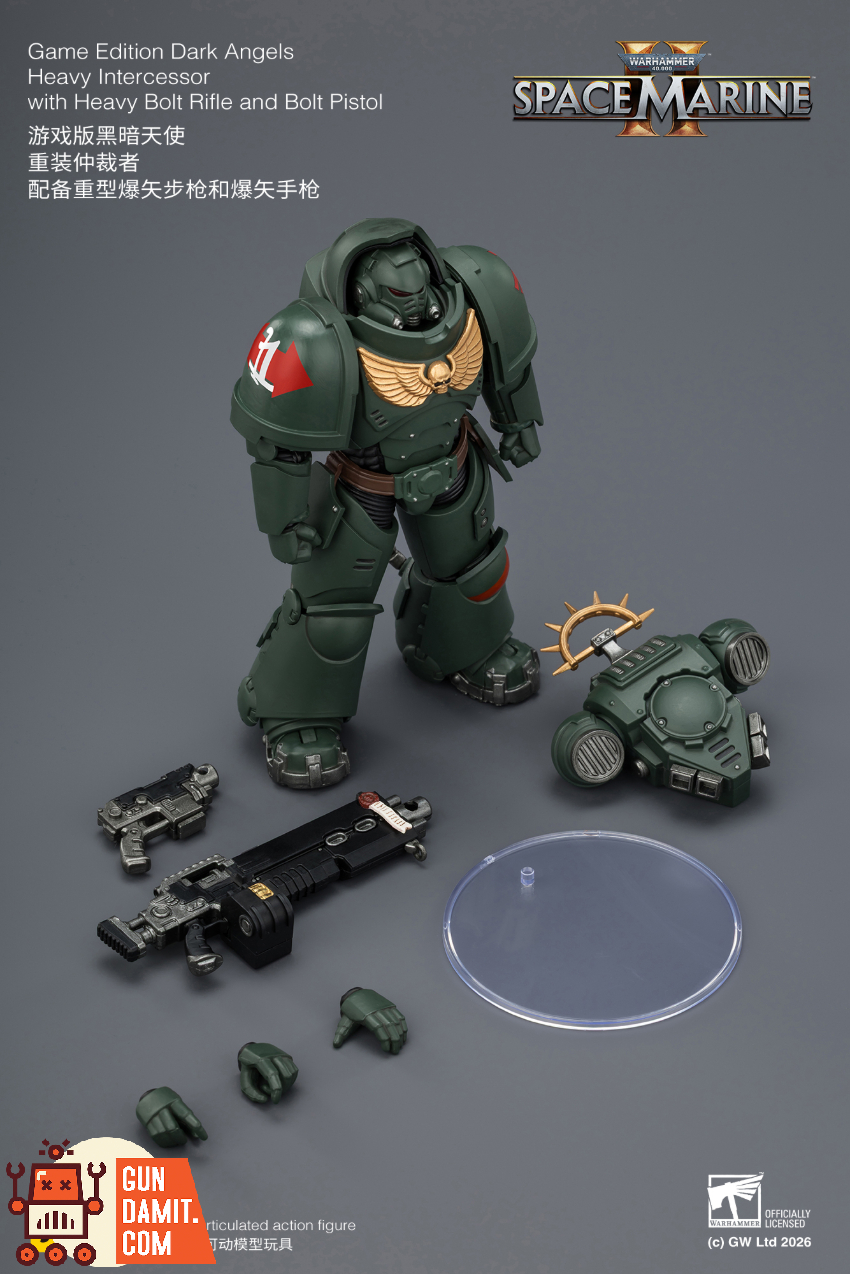 JoyToy JT03684 1/18 Warhammer 40K Game Edition Dark Angels Heavy Intercessor with Heavy Bolt Rifle and Bolt Pistol - View 11 JoyToy JT03684 1/18 Warhammer 40K Game Edition Dark Angels Heavy Intercessor with Heavy Bolt Rifle and Bolt Pistol - View 11