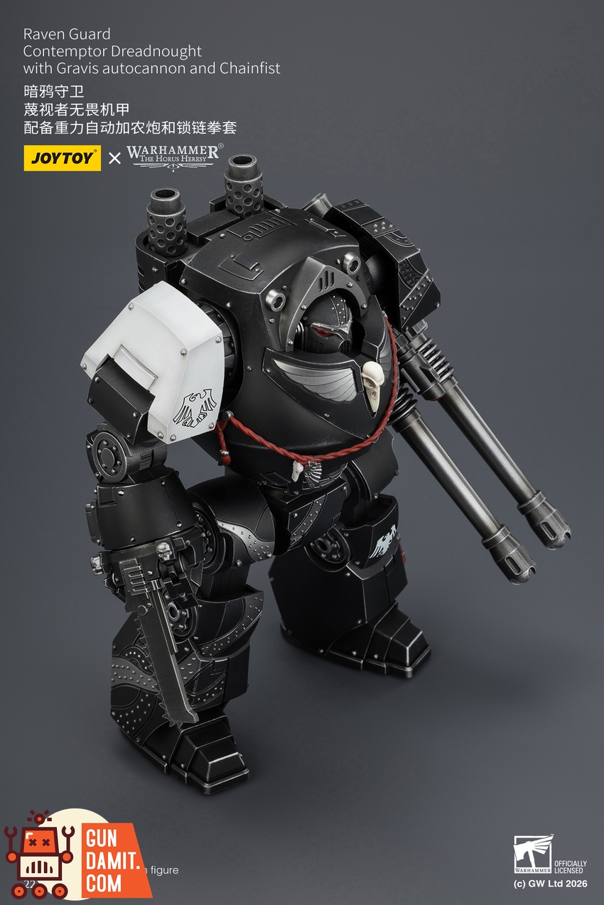 JoyToy JT04186 1/18 Warhammer The Horus Heresy Raven Guard Contemptor Dreadnought with Gravis autocannon and Chainfist - View 10 JoyToy JT04186 1/18 Warhammer The Horus Heresy Raven Guard Contemptor Dreadnought with Gravis autocannon and Chainfist - View 10