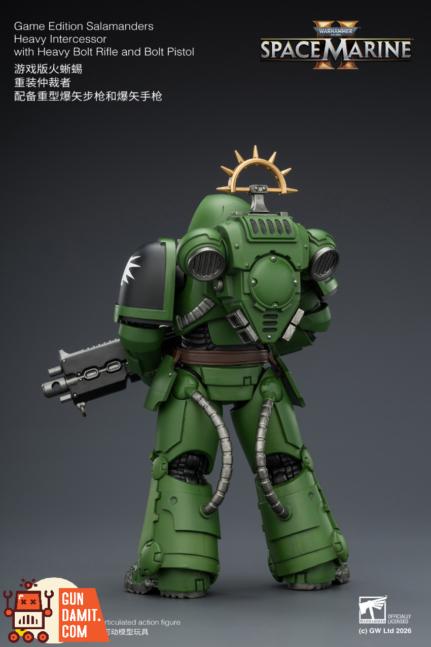JoyToy JT03677 1/18 Warhammer 40K Game Edition Salamanders Heavy Intercessor with Heavy Bolt Rifle and Bolt Pistol - View 4 JoyToy JT03677 1/18 Warhammer 40K Game Edition Salamanders Heavy Intercessor with Heavy Bolt Rifle and Bolt Pistol - View 4