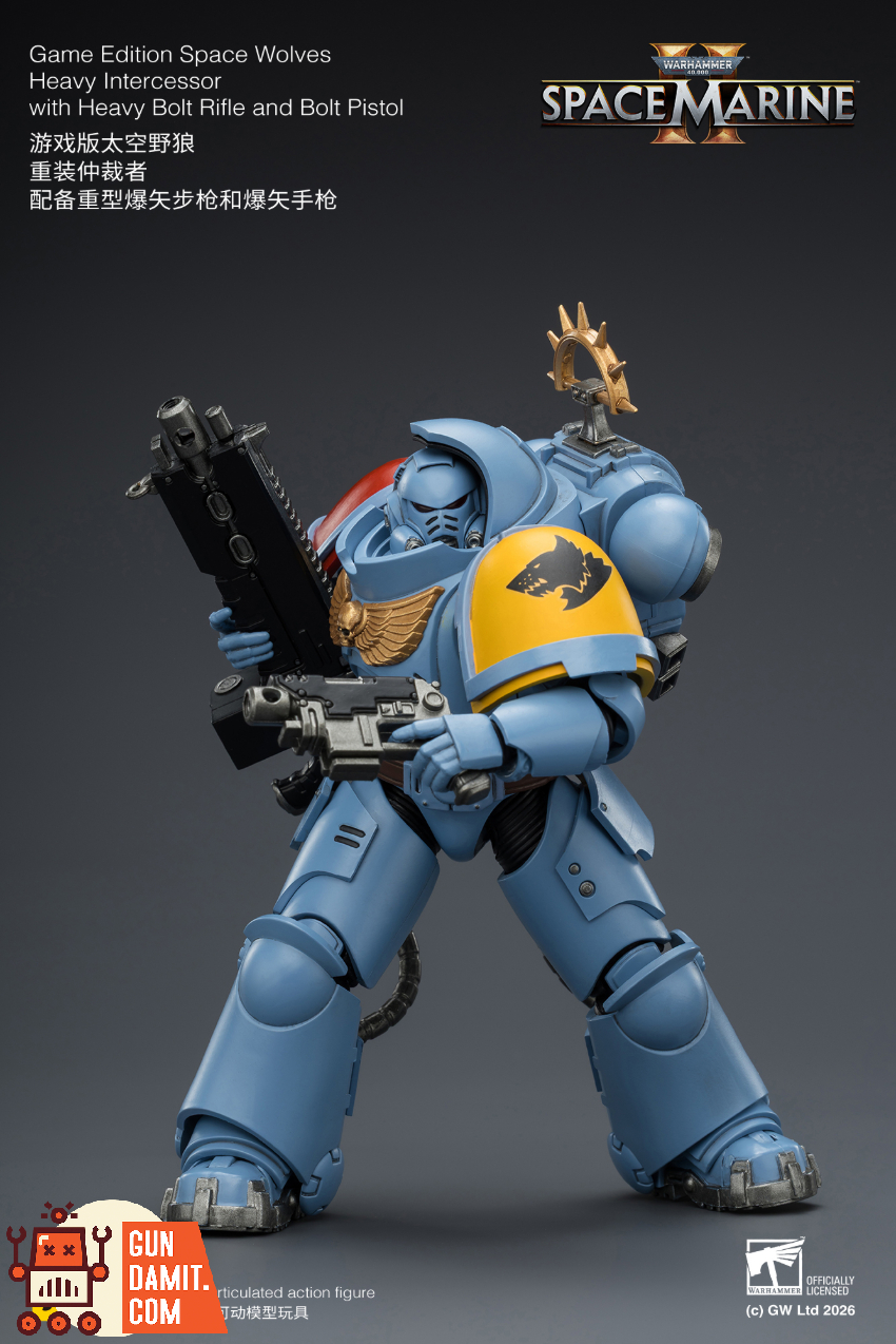 JoyToy JT03646 1/18 Warhammer 40K Game Edition Space Wolves Heavy Intercessor with Heavy Bolt Rifle and Bolt Pistol - View 8 JoyToy JT03646 1/18 Warhammer 40K Game Edition Space Wolves Heavy Intercessor with Heavy Bolt Rifle and Bolt Pistol - View 8